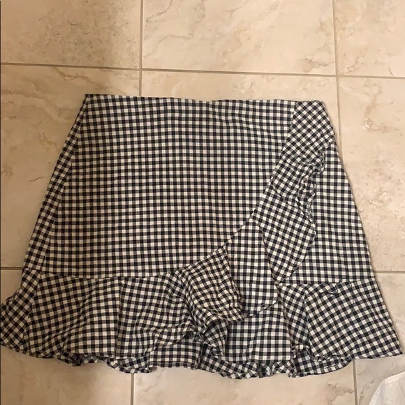 Gingham Black and White Skirt - Picture 2 of 2